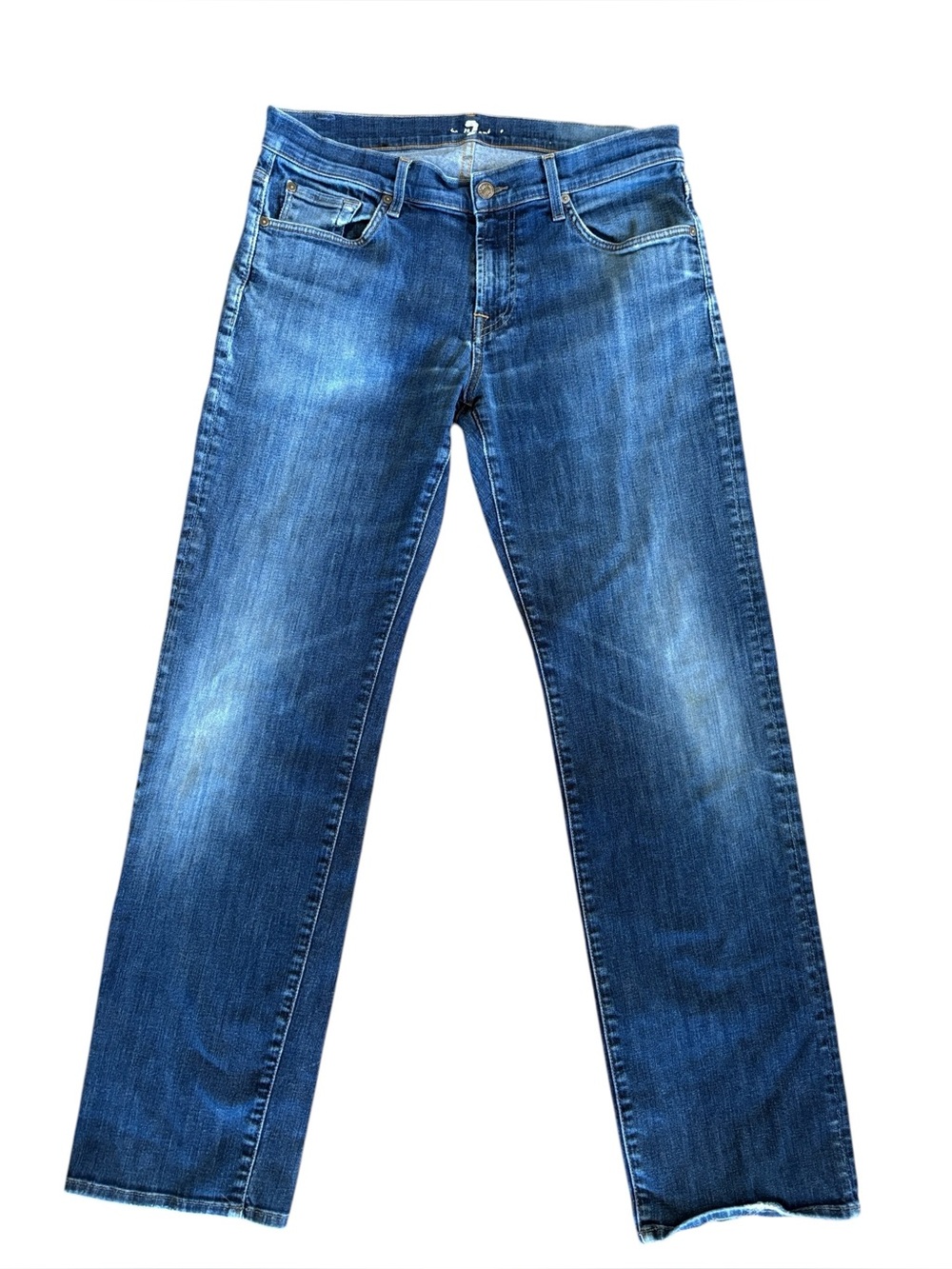 7 For All Mankind Men’s Straight Leg Blue Jeans Size 34